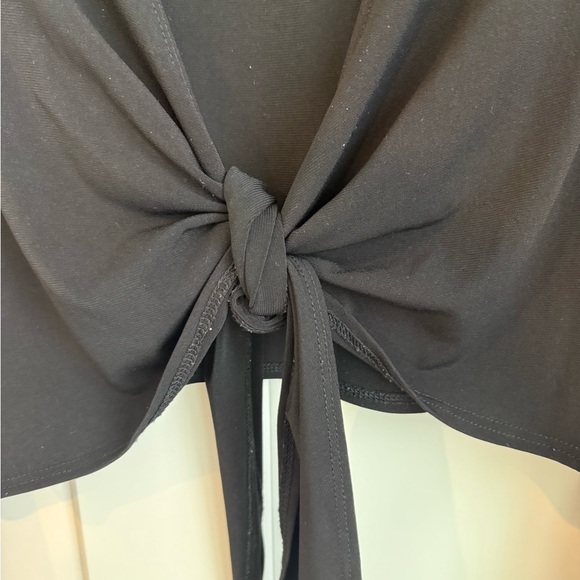 Cato Black Long Sleeve Tie-Front Blouse - Picture 5 of 5